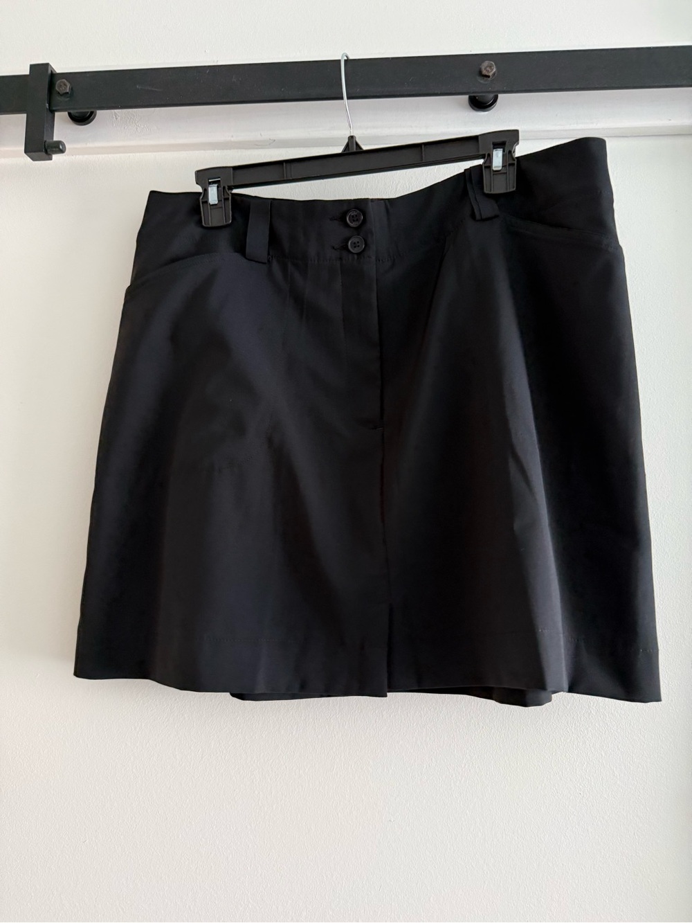 Nike Golf Black Mini Skirt with Front Buttons and Inner Shorts